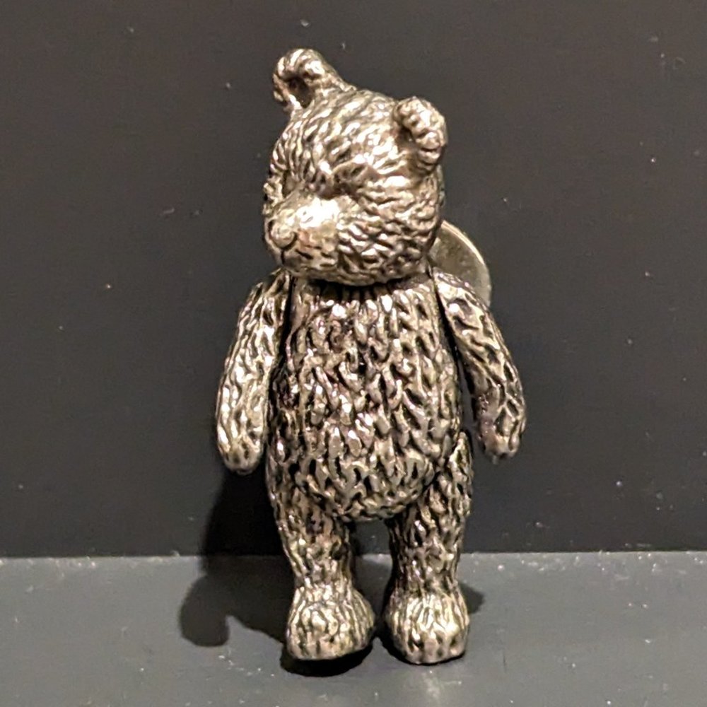 Vintage Russ Berrie Jointed Teddy Bear Tack Pin